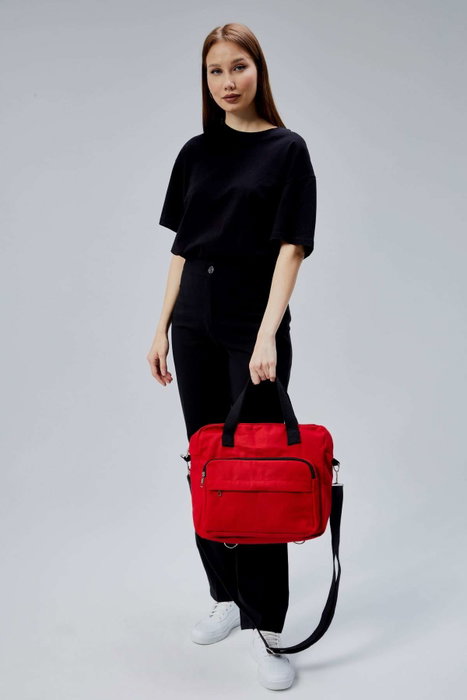 Zoozie Bags Bolsa Tote de Lona Roja
